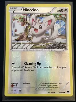 Minccino 86/124 Fates Collide Reverse Holo 2016 Pokemon TCG Card - Image 2