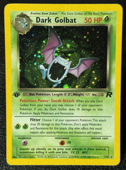 Dark Golbat 7/82 - 1st Edition Holo Rare - Vintage Pokemon TCG: Team Rocket - HP - Image 1