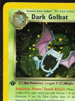 Dark Golbat 7/82 - 1st Edition Holo Rare - Vintage Pokemon TCG: Team Rocket - HP - Image 2