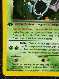 Dark Golbat 7/82 - 1st Edition Holo Rare - Vintage Pokemon TCG: Team Rocket - HP - Image 5