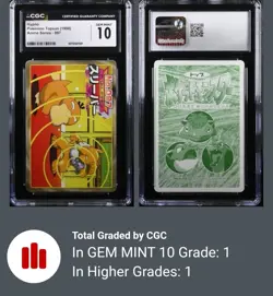 CGC GEM MINT 10 Hypno v Psyduck JPN Topsun Anime Series 1998 097 Pokemon POP 1 - Image 1