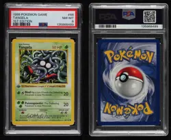 Tangela Shadowless 1st Ed. Pokemon Base Set PSA 8 1999 - Image 3