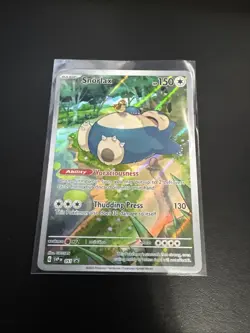 Pokemon TCG Snorlax ETB Promo Scarlet & Violet 151 Black Star Holo Card 51 - Image 1