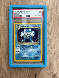 2000 Pokemon Game Poliwrath Holo Base II 2 PSA 9 - Image 1