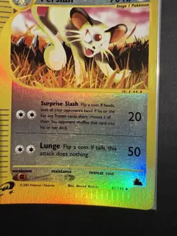 Persian Skyridge Reverse Holo 42/144 2003 Pokemon E-Reader LP - Image 2