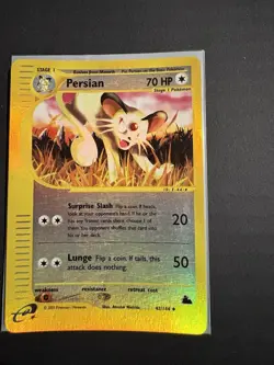 Persian Skyridge Reverse Holo 42/144 2003 Pokemon E-Reader LP - Image 3