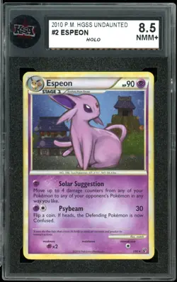 2010 Pokemon Undaunted #2 Espeon Holo KSA 8.5 NMM+ - Image 1