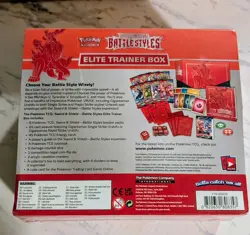 tear Sealed Pokemon TCG Sword and Shield Battle Styles Elite Trainer Box ETB Red 820650808357 - Image 2