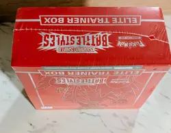 tear Sealed Pokemon TCG Sword and Shield Battle Styles Elite Trainer Box ETB Red 820650808357 - Image 3