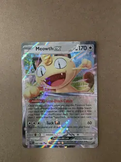 Meowth ex 062/088 Me03: Perfect Order Holo Pokemon - Image 1