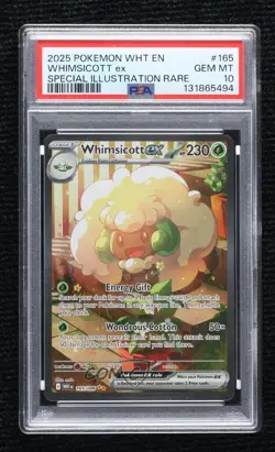 Whimsicott ex Special Illustration Rare Pokemon White Flare WHT PSA 10 GEM MT - Image 1