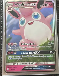 Pokemon TCG Wigglytuff GX Hidden Fates Holo Ultra Rare Card 42/68 - Image 1
