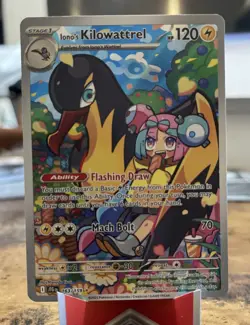 Pokemon TCG Iono's Kilowattrel Illustration Rare Journey Together IR 163/159 - Image 1