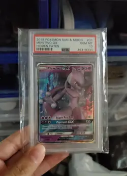 Pokemon Hidden Fates Mewtwo Gx 31/68 Gem Mint PSA 10 - Image 1