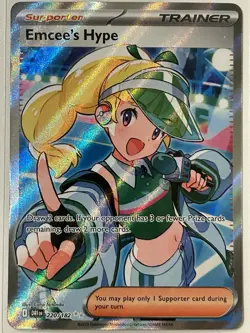 Emcee's Hype - 220/182 Holo - Pokemon TCG SV10: Destined Rivals - Image 1