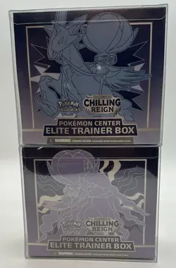 Lot of 2 Pokemon Center Sword and Shield Chilling Reign PC Elite Trainer Box - Image 1