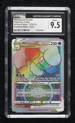 Whimsicott VSTAR SE Pokemon Sword & Shield Brilliant Stars CGC 9.5 Mint+ - Image 1