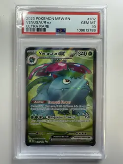 2023 Pokemon Venusaur ex 182/165 SV 151 Ultra Rare PSA 10 Trading Card Game - Image 1