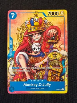 Monkey.D.Luffy (2nd Anniversary Stamped Promo) P-043 One Piece Promotion... - Image 3