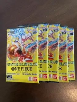 One Piece Adventure On Kami’s Island OP-15 & EB-04 5 Booster Packs Lot English G - Image 1