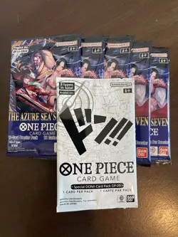 One Piece The Azure Sea’s Seven OP-14 EB-04 5 Booster Pack & 1 DON Pack English - Image 1