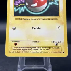Voltorb 67/102 Shadowless Common Base Set Pokemon Card - Image 2