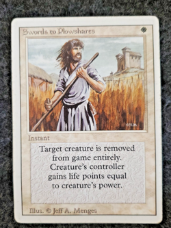 Swords to Plowshares Magic the Gathering Revised Edition MTG card (DS3D1K7) - Image 1