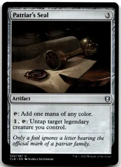 MTG Patriar's Seal U Commander Legends: Battle for Baldur's Gate 332 LP - Image 1