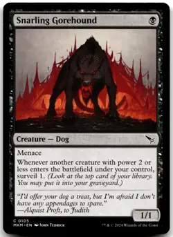 MTG Snarling Gorehound C Murders at Karlov Manor 105 LP - Image 1