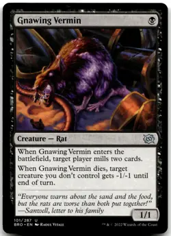 MTG Gnawing Vermin U The Brothers' War 101 LP - Image 1