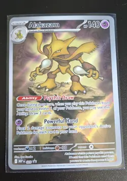 Pokemon TCG: Mega Evolutions Black Star Promo (009) Alakazam Illustration (NM) - Image 1