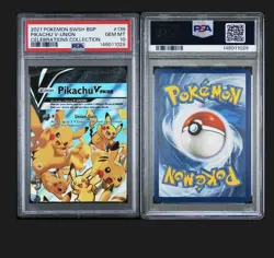 Pokemon Pikachu V-Union PSA 10,10,10 and 9 Celebrations Promo set (sequential) - Image 2