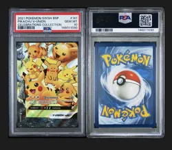 Pokemon Pikachu V-Union PSA 10,10,10 and 9 Celebrations Promo set (sequential) - Image 4