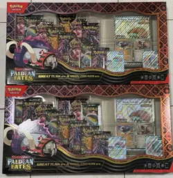 Pokemon Paldean Fates Great Tusk Iron Treads Ex Premium Collection X2 - Lot Of 2 - Image 1