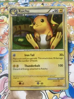 Pokemon TCG Raichu Heartgold & Soulsilver 10/123 Holo Holo Rare - Image 1