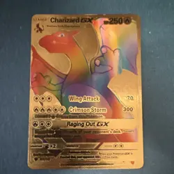 Pokemon Charizard GX Gold Double Rare 011/051 Battle Rainbow HP 250 Engli… - Image 1