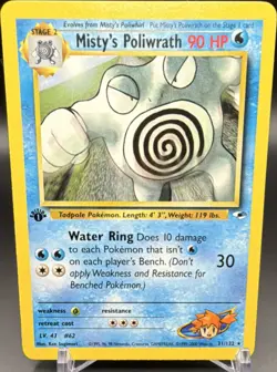 Pokemon Misty's Poliwrath Gym Heroes 1st Edition Rare Regular 031/132 *LP* - Image 1