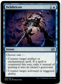 MTG Defabricate U The Brothers' War 45 LP - Image 1