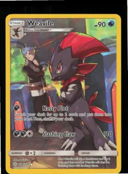 Weavile 238/236 Secret Rare Cosmic Eclipse Pokemon Near Mint - Image 1