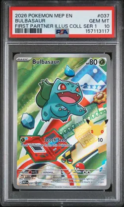 Bulbasaur 037 - Pokemon First Partner Illustration Series 1 Promo - PSA 10 - Image 1
