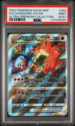 PSA 9(OC) Charizard VSTAR 2022 Pokemon SWSH Black Star Promo BSP #262 Art Ultra - Image 1