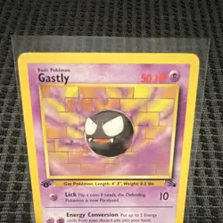 Pokemon TCG Gastly Fossil 1st Edition Uncommon 33/62 English 1999 - Image 2