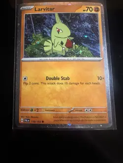 Larvitar Cosmos Holo Exclusive 110/193 Paldea Evolved Pokemon TCG MINT - Image 1