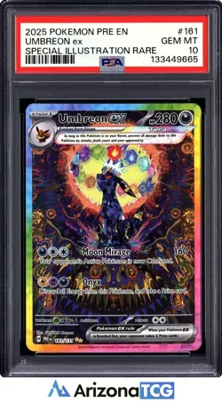 Pokemon 2025 Umbreon ex 161/131 Tera SIR Prismatic Evolutions GEM MINT PSA 10 - Image 1