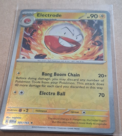 Pokemon TCG Electrode 101/165 SV151 Reverse Holo Rare English Stage 1 HP 90 - Image 1