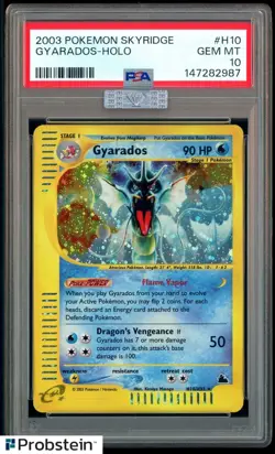 2003 Pokemon Skyridge #H10 Gyarados Holo PSA 10 GEM MINT - Image 1