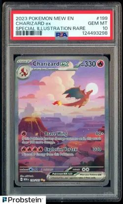 2023 Pokemon Mew En Special Illustration Rare #199 Charizard ex PSA 10 GEM MINT - Image 1