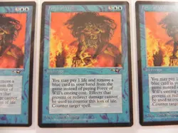 3x - Force of Will MTG 1996 wizards of The Coast - Magic The Gathering - Image 2