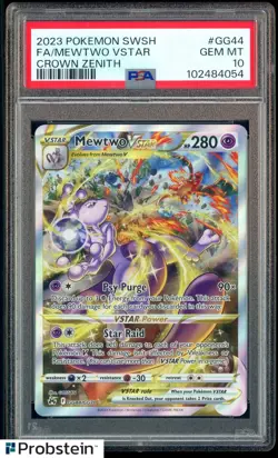 2023 Pokemon SWSH Crown Zenith #GG44 FA Mewtwo VSTAR PSA 10 GEM MINT - Image 1