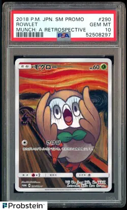 2018 Pokemon Japan SM Promo Rowlet Munch A Restropective #290 PSA 10 Gem Mint - Image 1